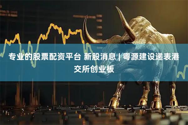专业的股票配资平台 新股消息 | 粤源建设递表港交所创业板